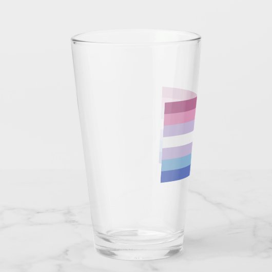 Bigender Pride Glas (Rechts)
