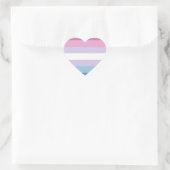 Bigender-Pride-Markierung Herz-Aufkleber (Tasche)
