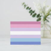Bigender-Pride-Markierung Postkarte (Stehend Vorderseite)