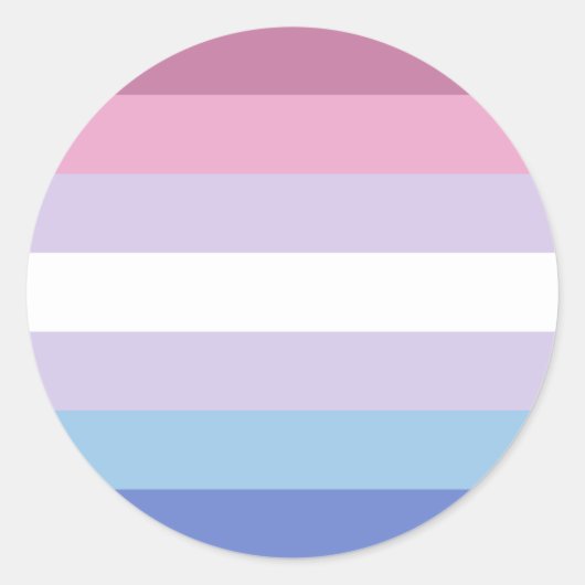 Bigender-Pride-Markierung Runder Aufkleber (Vorderseite)