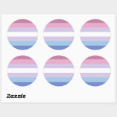 Bigender-Pride-Markierung Runder Aufkleber (Blatt)