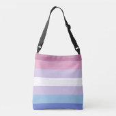 Bigender-Pride-Markierung Tragetaschen Mit Langen Trägern (Rückseite)