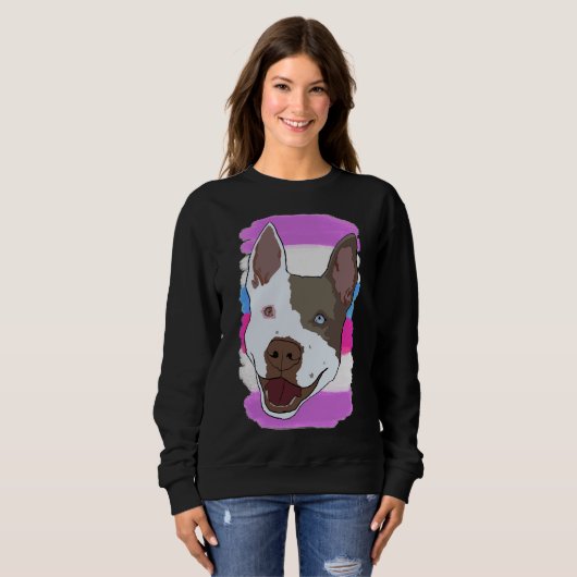 Bigender Pride Pitbull Sweatshirt (Vorne ganz)
