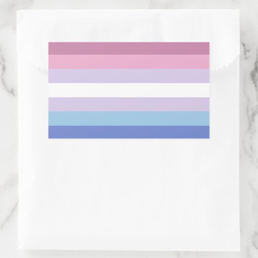 Bigender Pride Rechteckiger Aufkleber (Tasche)
