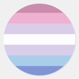 Bigender-Stolz-Flagge Runder Aufkleber
