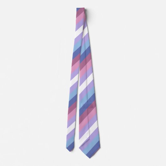 Bigender-Stolz, gestreifte Print, LGBTQ-Stolz Krawatte (Rückseite)