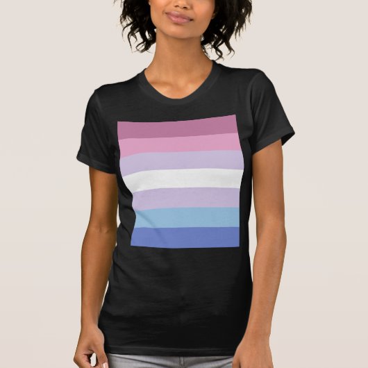 bigender Stolzflagge T-Shirt (Vorderseite)