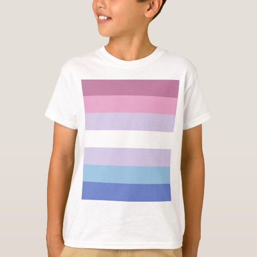 bigender Stolzflagge T-Shirt (Vorderseite)