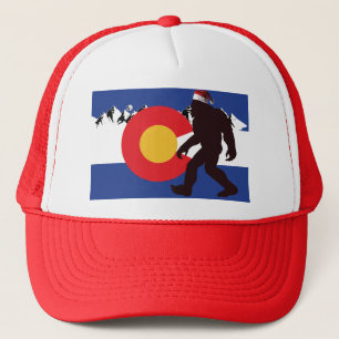 Bigfoo-Santa-Colorado-Flagge Truckerkappe
