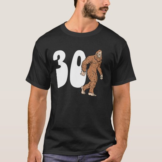 Bigfoot 30th Thirtieth Birthday Sasquatch 30 Jahre T-Shirt (Vorderseite)