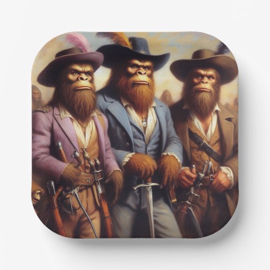 Bigfoot 3 Musketeers Pappteller (Vorderseite)