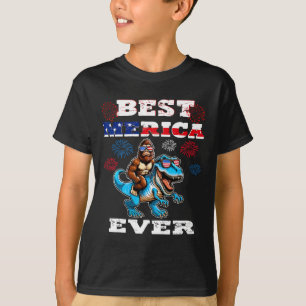 Bigfoot 4. Juli 1776 Jungen Amerikanische Flagge M T-Shirt