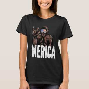 Bigfoot 4. Juli American Independence Day Asl T-Shirt
