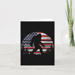 Bigfoot 4. Juli American USA Flag Patriotic SA Karte