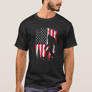 Bigfoot 4. Juli amerikanische Flagge T-Shirt
