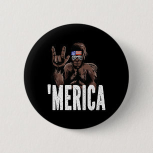 Bigfoot 4. Juli Amerikanischer Unabhängigkeitstag Button