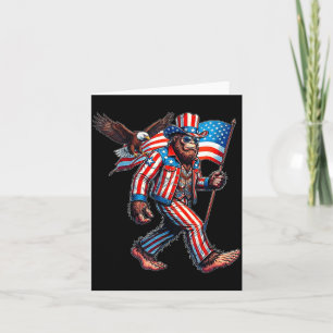 Bigfoot 4. Juli lustig patriotisch amerikanische F Karte