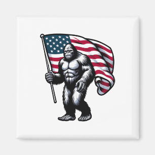 Bigfoot 4. Juli Sasquatch American USA Flag Pa Magnet