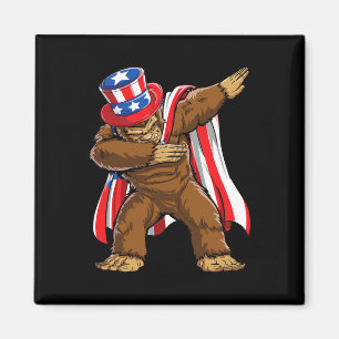 Bigfoot 4. Juli Sasquatch Amerikanische Flagge Magnet