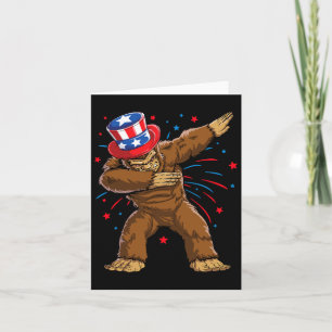 Bigfoot 4. Juli Shirts Sasquatch American Flag Karte