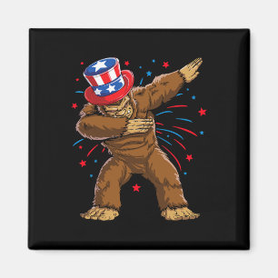 Bigfoot 4. Juli Shirts Sasquatch Amerikanische Fla Magnet