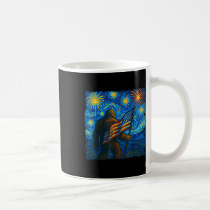 Bigfoot 4. Juli Starry Night Van Gogh Usa Flag Kaffeetasse