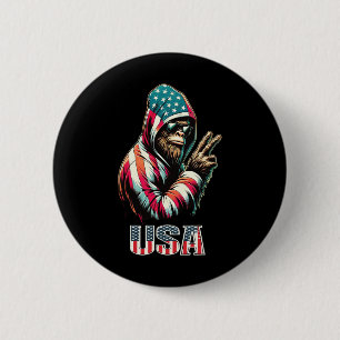 Bigfoot 4. Juli Usa Patriotic Sasquatch Teens Button