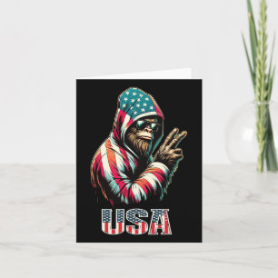 Bigfoot 4. Juli Usa Patriotic Sasquatch Teens Karte