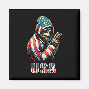 Bigfoot 4. Juli USA Patriotischer Sasquatch-Teenag Magnet