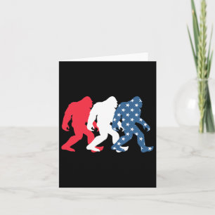 Bigfoot 4th Of July Sasquatch American Flag Patrio Karte