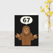 Bigfoot 67 Meme Six Seven Funny Sasquatch  Karte (Gelbe Blume)