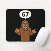 Bigfoot 67 Meme Six Seven Lustig Sasquatch  Mousepad (Mit Mouse)