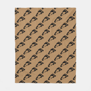 Bigfoot-Abdruck Fleecedecke