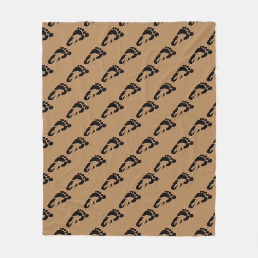 Bigfoot-Abdruck Fleecedecke (Vorderseite)