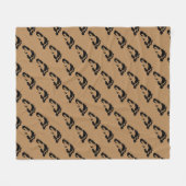 Bigfoot-Abdruck Fleecedecke (Vorderseite (Horizontal))