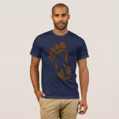 Bigfoot-Abdruck-Silhouette Sasquatch T - Shirt (Vorne ganz)