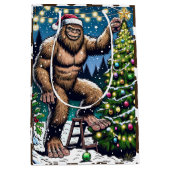 Bigfoot aka Sasquatch Weihnachten Mittlere Geschenktüte (Vorderseite)