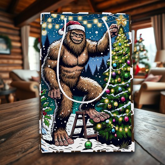 Bigfoot aka Sasquatch Weihnachten Mittlere Geschenktüte