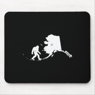 Bigfoot Alaska Staat Karte Sasquatch Männer Frauen Mousepad