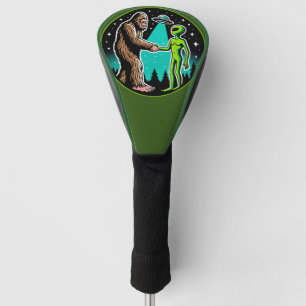 Bigfoot Alien Alliance - Funny Scifi Cryptid Golf Headcover