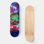 Bigfoot Alien Alliance - Funny Scifi Cryptid Skateboard (Vorderseite)