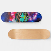 Bigfoot Alien Alliance - Funny Scifi Cryptid Skateboard (Horizontal)