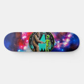 Bigfoot Alien Alliance - Funny Scifi Cryptid Skateboard (Horizontal)