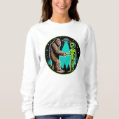 Bigfoot Alien Alliance - Funny Scifi Cryptid Sweatshirt (Vorderseite)