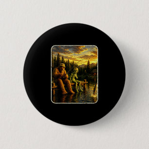 Bigfoot-Alien-Angler lustige Männer Sasquatch-Lieb Button