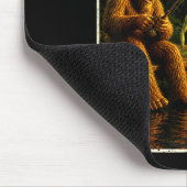 Bigfoot-Alien-Angler lustige Männer Sasquatch-Lieb Mousepad (Ecke)