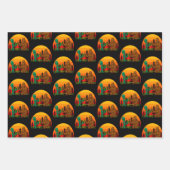 Bigfoot Alien Beer Time Sunset Forest Geschenkpapier Set (Vorderseite)