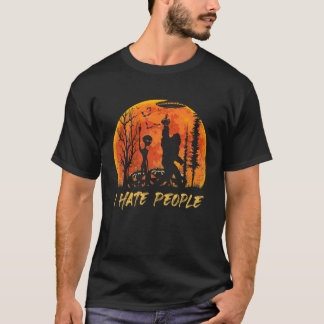 Bigfoot Alien, die ich hasse Leute pumpen Hallowee T-Shirt