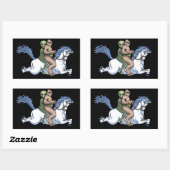 Bigfoot, Alien, Einhorn Rechteckiger Aufkleber (Blatt)