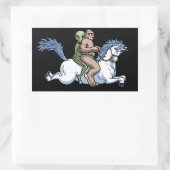 Bigfoot, Alien, Einhorn Rechteckiger Aufkleber (Tasche)